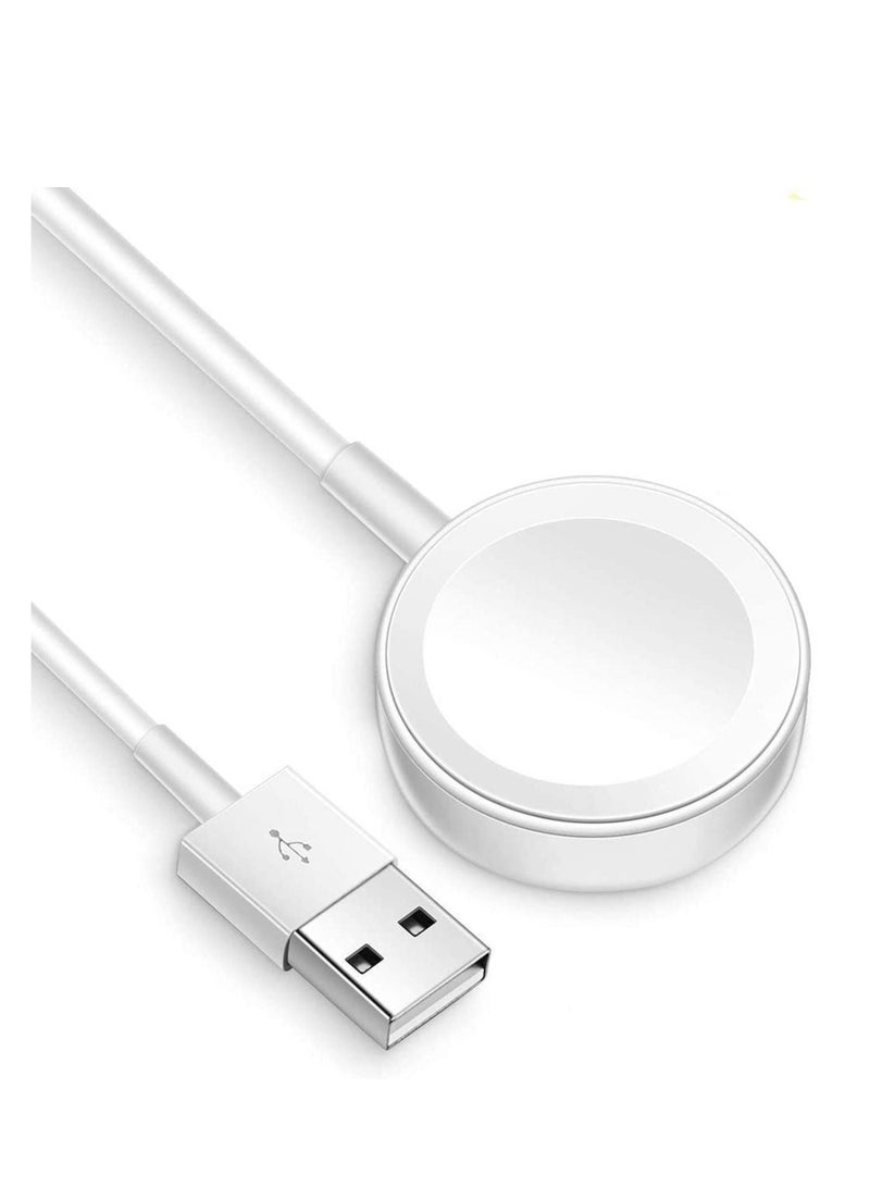Magnetic Wireless Charging Dock Portable Smart USB Watch Charger Cable For Apple iWatch (Series 7/6/5/4/3/2) Apple watch For iPhone - White - Image 2