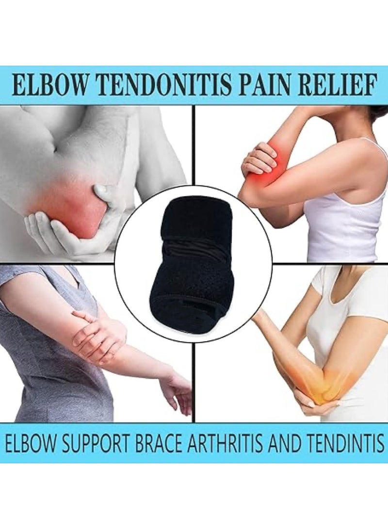 2 PCS Elbow Brace,Adjustable Elbow brace With Dual-Spring Stabilizer Tennis Compression Sleeve for Golfer's and Tennis Elbow,weightlifting, Tendonitis,Arthritis, Sports Injury Recovery, Sports Protective Equipment