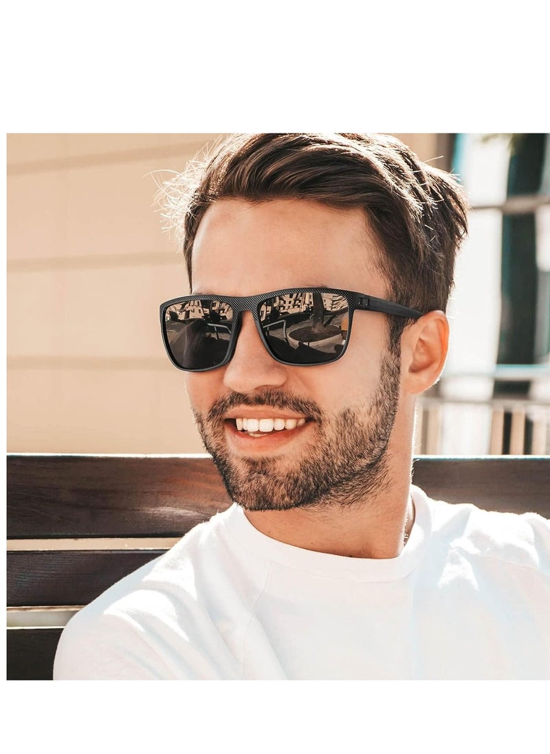 3Pieces Classic Polarized Sunglasses for Men Women Large Frame Retro Sunglasses with UV400 Protection - Image 3