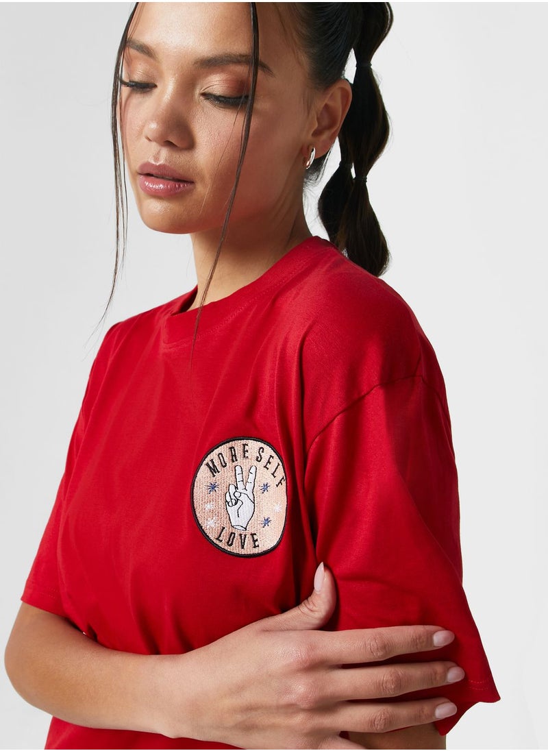 Ginger - Oversized Tee With Drop Shoulder - Image 1