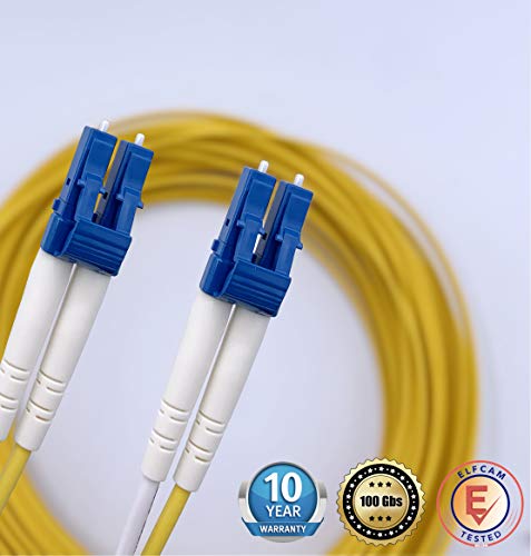 Elfcam 5m164ft Fiber Optic Cable LCUPC to LCUPC OS2 Singlemode Duplex 9125um LSZH Yellow 5 Meter - Image 3