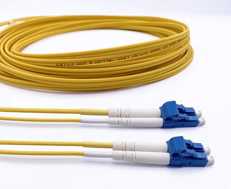 Elfcam 5m164ft Fiber Optic Cable LCUPC to LCUPC OS2 Singlemode Duplex 9125um LSZH Yellow 5 Meter - Image 2