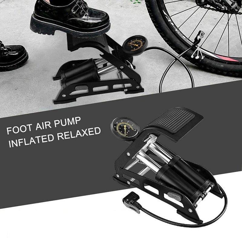 ULTRINA Double Cylinder Portable High Pressure Foot Air Pump Compressor For Car & Bike Air Pump For Motorbike,Cars,Bicycle,For Football,Cycle Pumps For Bicycle,Car Air Pump For Tubeless (Multicolor) - Image 3