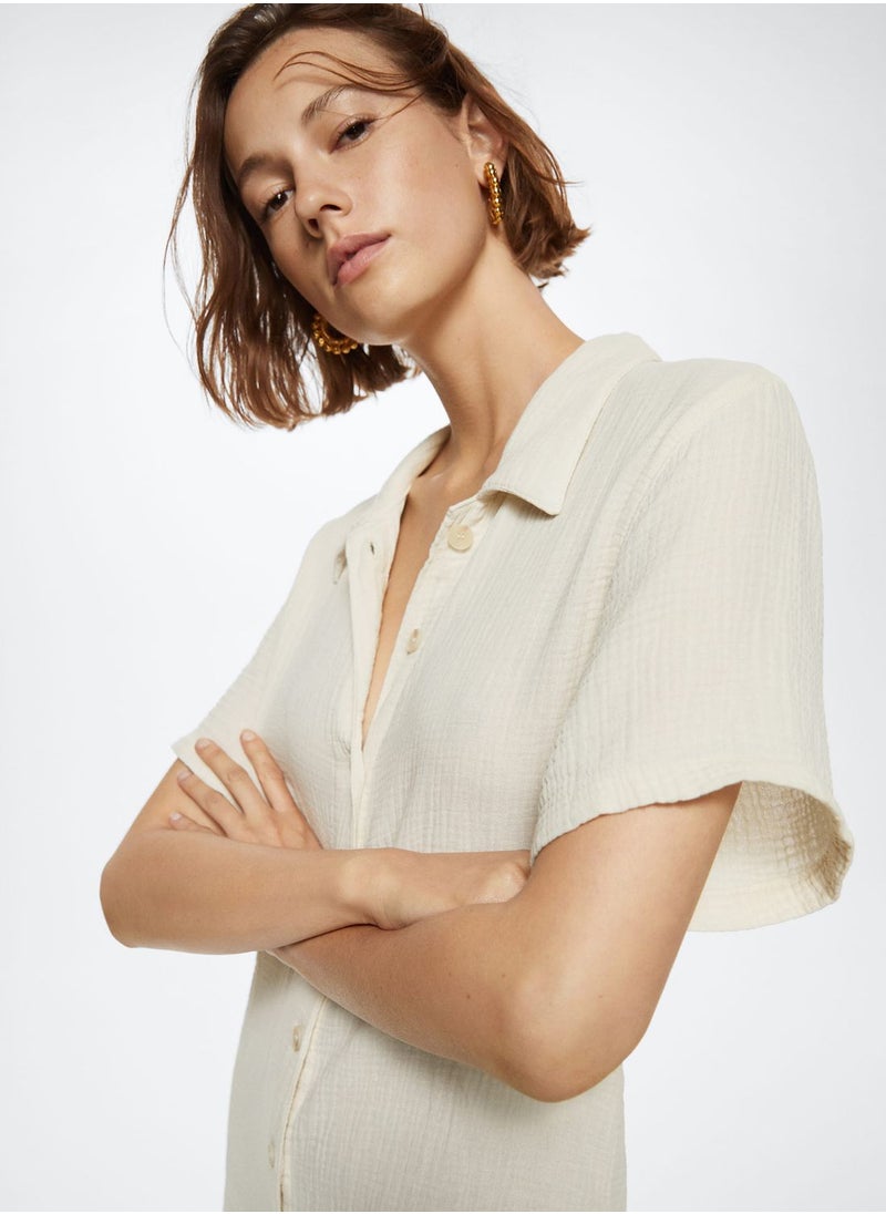 MANGO - Button Down Playsuit - Image 1