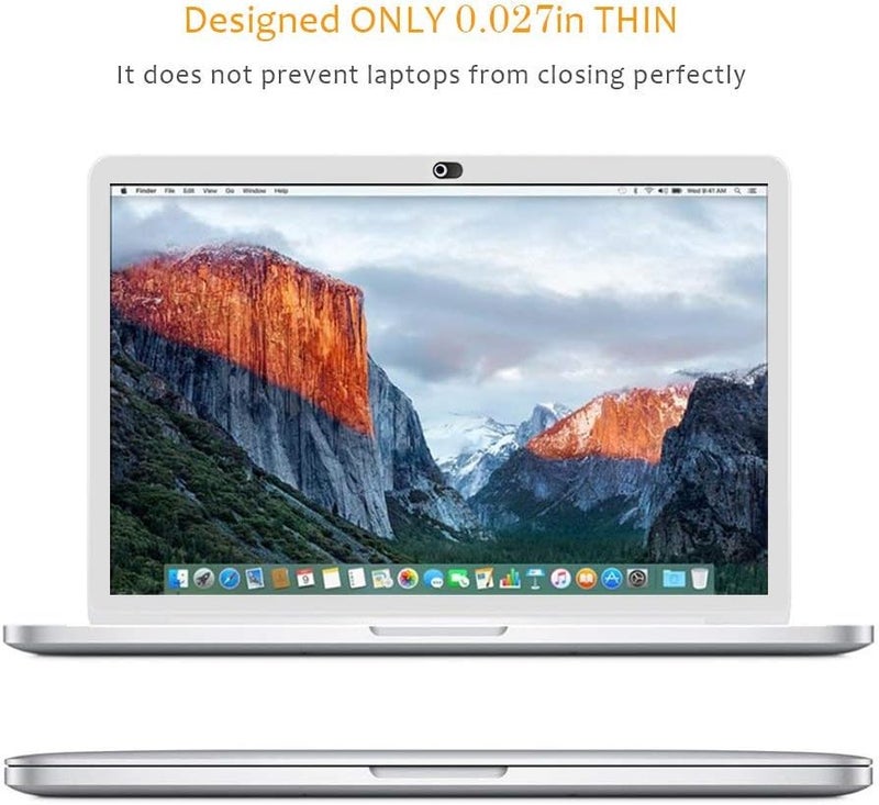 غطاء كاميرا الويب منزلق مغناطيسي معدني لأجهزة الكمبيوتر المحمولة Macbook Pro HP iMac iPhone والهواتف المحمولة - لحماية خصوصيتك - لاصق قوي - 6 عبوات (3 أسود + 3 فضي) - Image 3
