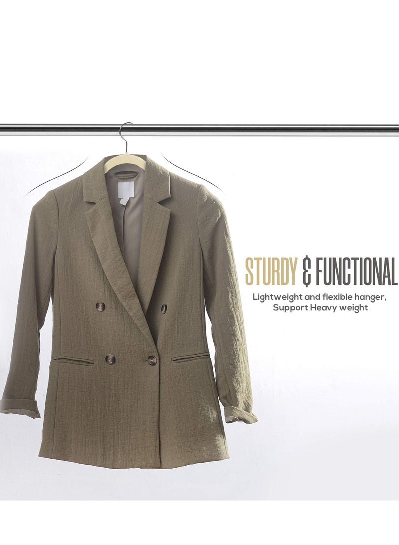 Cool Baby Premium non slip velvet hangers - heavy duty - coat suit hangers (beige, pack of 50) - Image 3