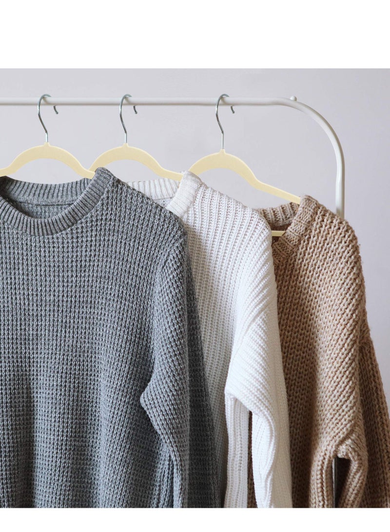 Cool Baby Premium non slip velvet hangers - heavy duty - coat suit hangers (beige, pack of 50) - Image 4