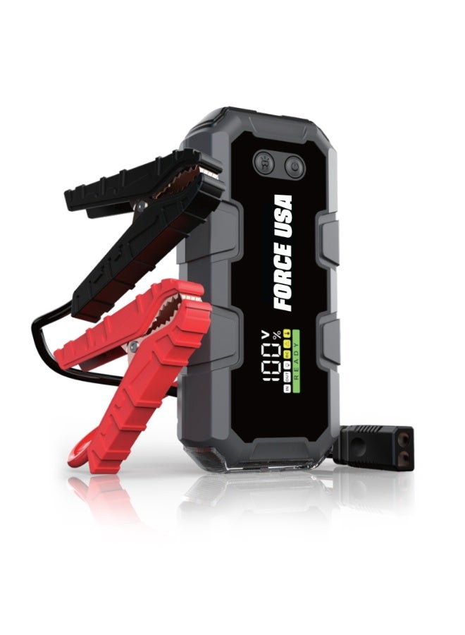 Emergency Auto Start Device 14000mAh, Intelligent Safety System, High Power Output for 7.0L Petrol 5.0L Diesel, Multi Protection Technology, Roadside Assistance Essential Tool