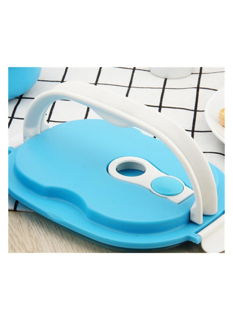 SYOSI - Lunch Box, SYOSI Rectangle Thermal for Food Stainless Steel Lunch Container Lunch Box Food Storage Container Thermos for Hot Food 900ML (Blue 1 Layer) - Image 1