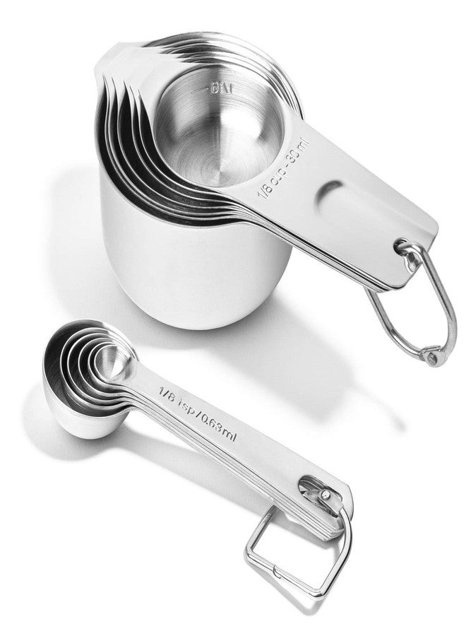 Last Confection 13pc Stainless Steel Measuring Spoon & Cup Set - Kitchen Measurements for Dry Spices and Liquid Cooking & Baking Ingredients - Image 3