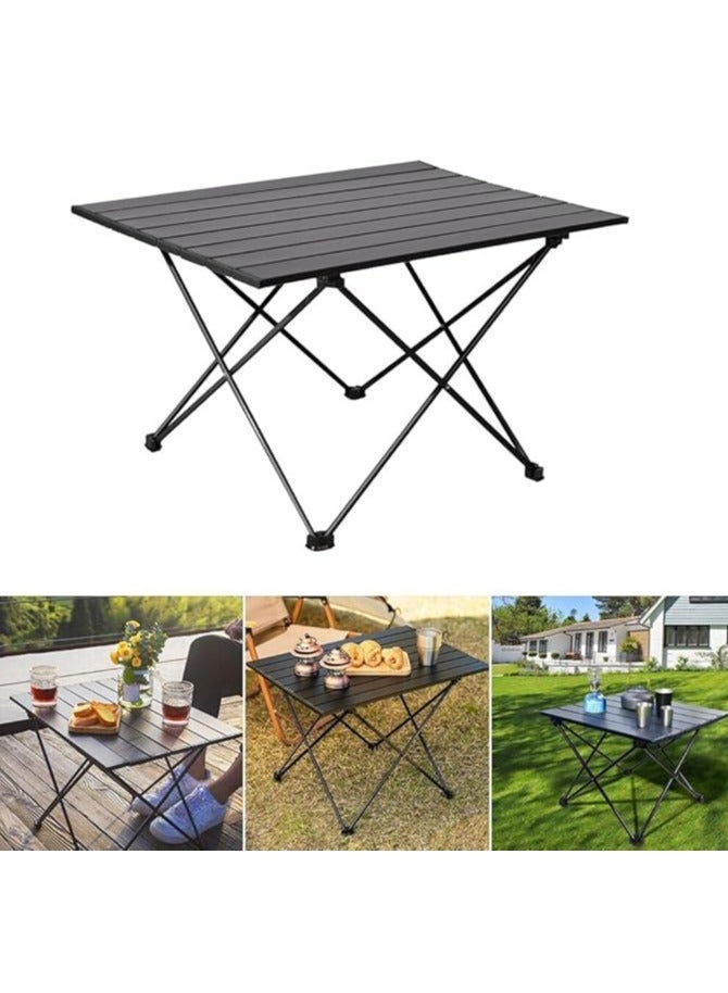 Portable Camping Table, Ultralight Folding Table with Aluminum Table Top and Carry Bag, Easy to Carry, Ideal for Outdoor, Camping, Picnic, Cooking, Beach, Hiking, Fishing - Image 1
