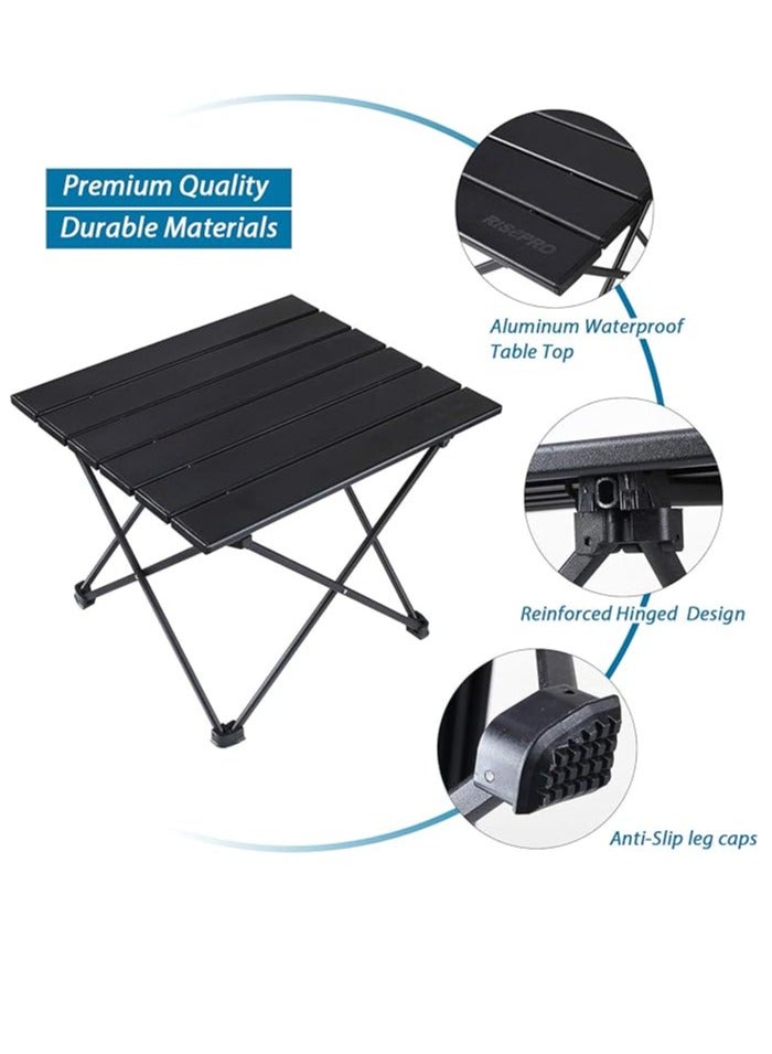 Portable Camping Table, Ultralight Folding Table with Aluminum Table Top and Carry Bag, Easy to Carry, Ideal for Outdoor, Camping, Picnic, Cooking, Beach, Hiking, Fishing - Image 5