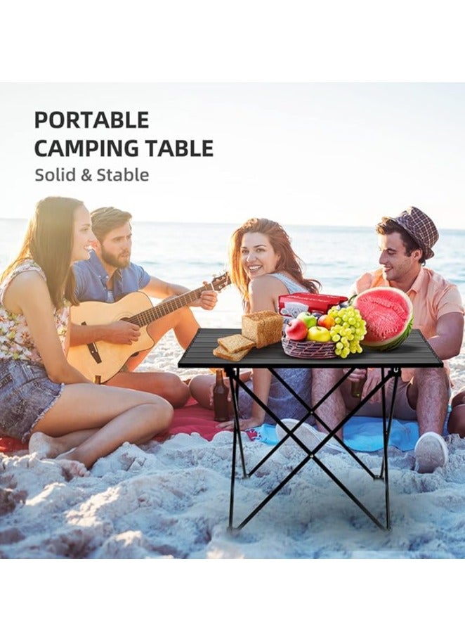 Portable Camping Table, Ultralight Folding Table with Aluminum Table Top and Carry Bag, Easy to Carry, Ideal for Outdoor, Camping, Picnic, Cooking, Beach, Hiking, Fishing - Image 2