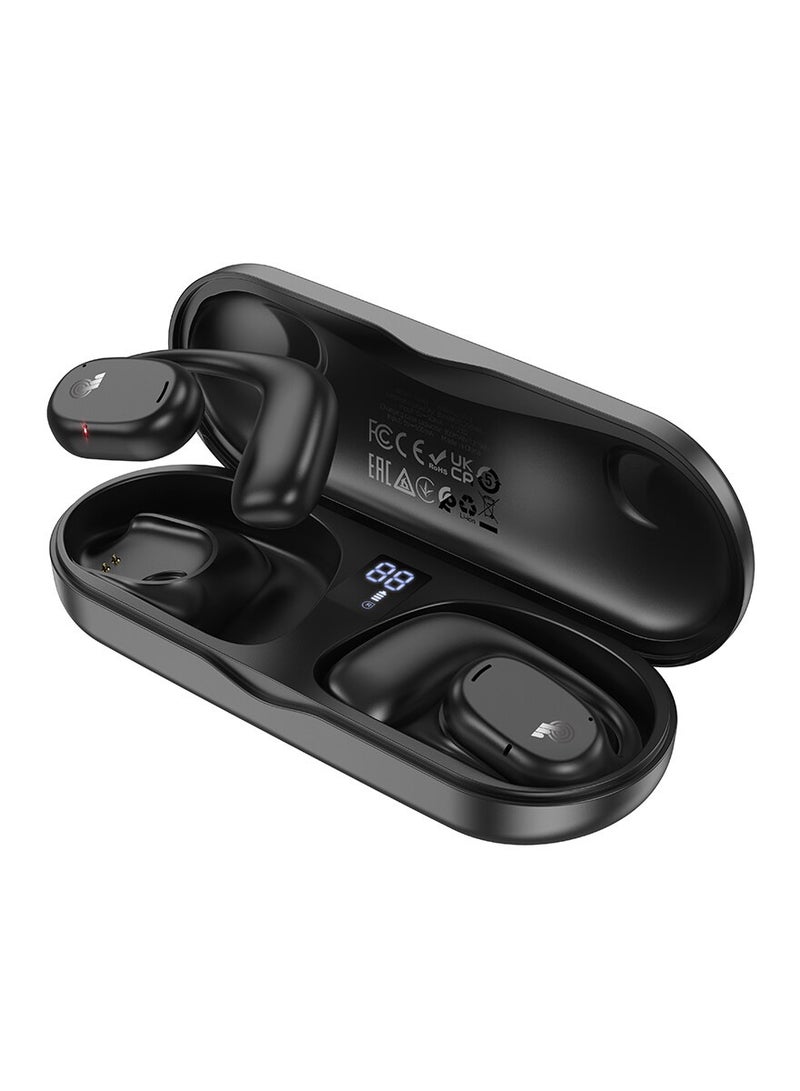 BOROFONE BOROFONE BW41 Air Conduction Wireless Bluetooth Headphones Earphone With Microphone Touch Stereo Sports Headset LED Number Display Long Battery Life For All Smartphone [Use Time10 Hours ] (Black)  - Image 3