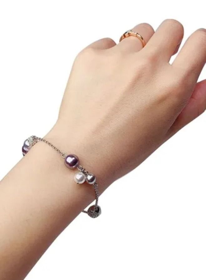 Chomel سوار دائري متصل مزين باللؤلؤ والحجارة - Image 5