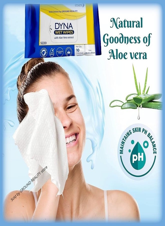 LUREME Dyna 12 Packs (120) Easy Bath Wet Wipes with Aloe Vera Extract. 32x32cms Wet Wipes for Adults, Patients, Baby Wipes. Moisturizing Sponge Bath. 10 Pulls/Pack- Microwaveable Easy Bath Wet Wipes - Image 2