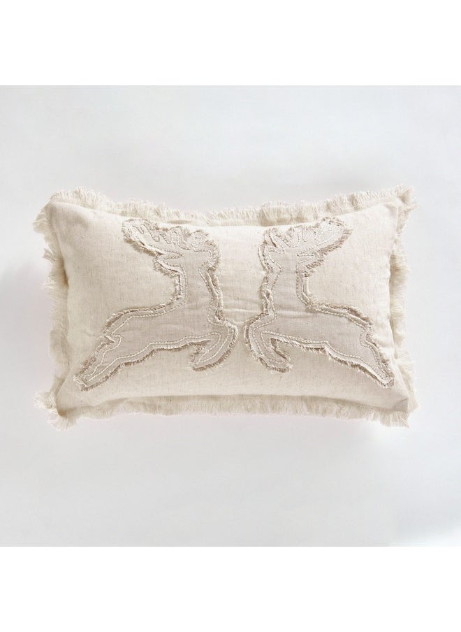 Home Box Nat Reindeer Patch Filled Cushion 50 x 30 cm  - Image 5