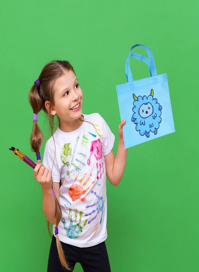 GITMIWS 30 Pack Non Woven Party Favor Bags, 9.8'' Small Reusable Kids Tote Bags with Handles, Rainbow Party Favor Goodie Bags for Kids Birthday - Image 5