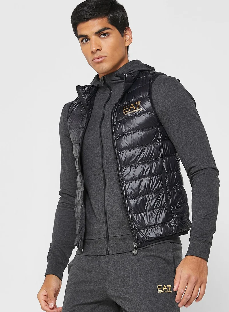 EA7 Emporio Armani Logo High Neck Vest
