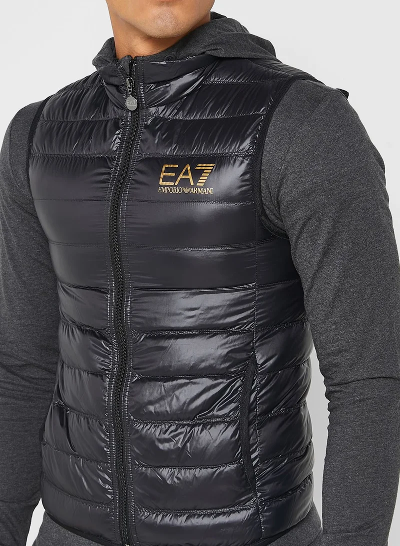 EA7 Emporio Armani Logo High Neck Vest