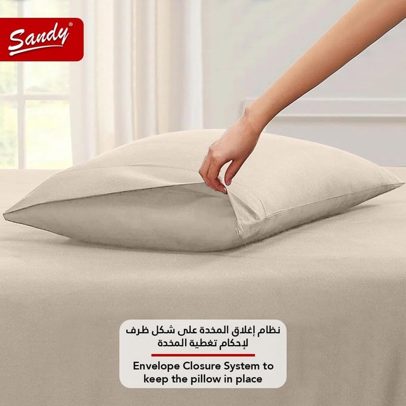 Multi-market matching options Premium Hotel Quality Flat Sheet and Pillow Case, Bed Sheet 2 Pieces Set, Soft & Breathable and Cooling, Extra Twin Size 243 x 167 cm, Mocha Assorted color options - Image 5