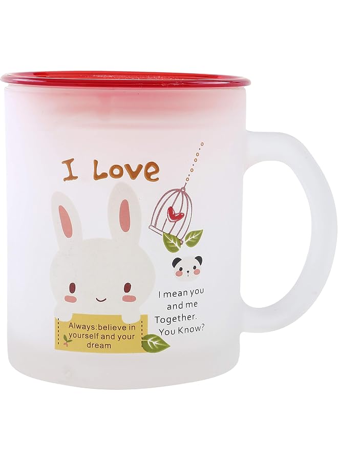 S-TOP Glass Frosty Mug with Cap, 300 ML - Image 1