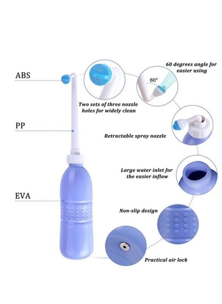 PROMASS 650 ml Large Portable shattaf Bidet Bottle Handheld Travel Toilet shataf Hand Spray Seat WaterBlue, Type : BidetMaterial : Plastic - Image 5