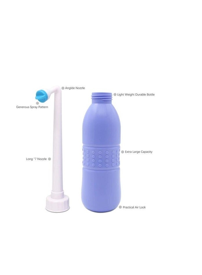 PROMASS 650 ml Large Portable shattaf Bidet Bottle Handheld Travel Toilet shataf Hand Spray Seat WaterBlue, Type : BidetMaterial : Plastic - Image 3