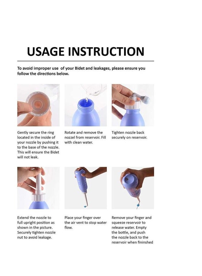 PROMASS 650 ml Large Portable shattaf Bidet Bottle Handheld Travel Toilet shataf Hand Spray Seat WaterBlue, Type : BidetMaterial : Plastic - Image 4