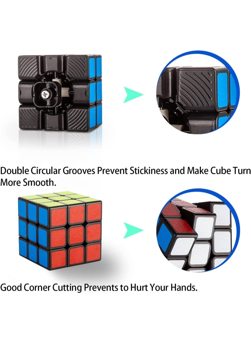 BreeJooy Rubix Cube, Speed Cube Smooth Turning Magic Cube 3x3x3 Brain Teaser Puzzle Cube Sticker (2.2 inches) - Image 4