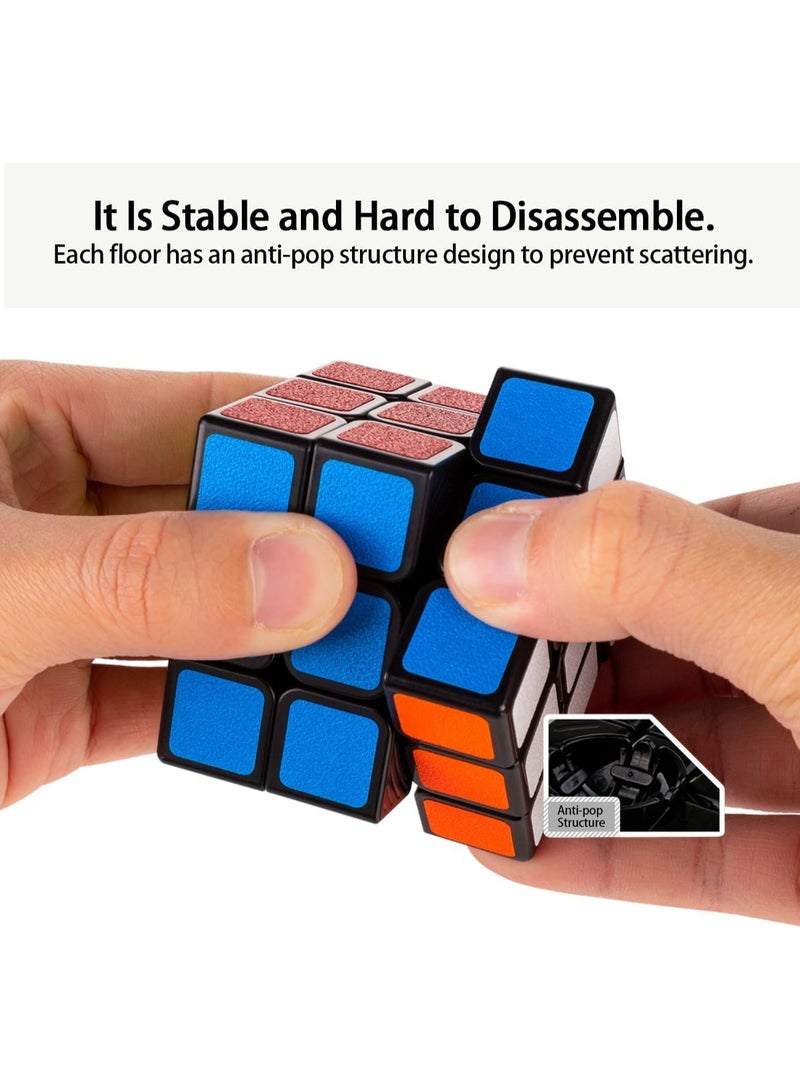 BreeJooy Rubix Cube, Speed Cube Smooth Turning Magic Cube 3x3x3 Brain Teaser Puzzle Cube Sticker (2.2 inches) - Image 3
