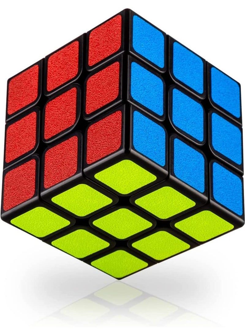 BreeJooy Rubix Cube, Speed Cube Smooth Turning Magic Cube 3x3x3 Brain Teaser Puzzle Cube Sticker (2.2 inches) - Image 1
