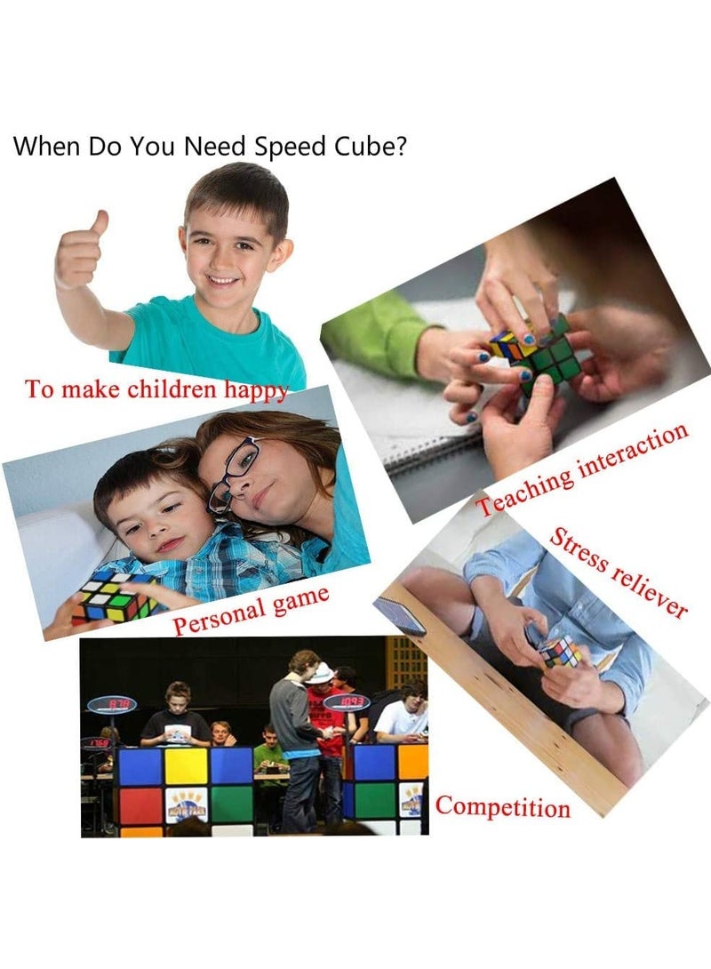 BreeJooy Rubix Cube, Speed Cube Smooth Turning Magic Cube 3x3x3 Brain Teaser Puzzle Cube Sticker (2.2 inches) - Image 5