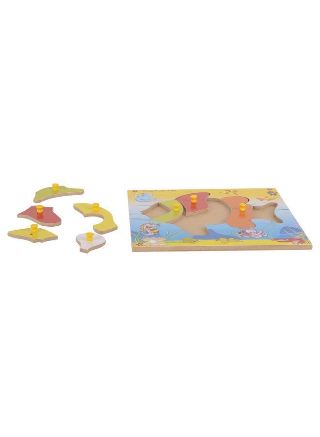 Skillofun Wooden Theme Puzzle Standard Fish Knobs, Multi Color-24 Months 5 Years For Kids - Image 2