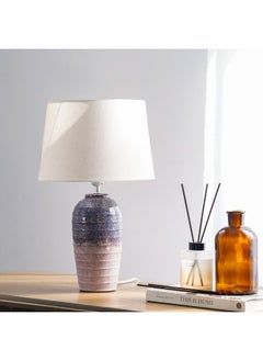 DANUBE HOME Danube Home Hugo Ceramic Table Lamp 30X30X49 E27 Blue Wt2910 | Contemporary Table Lamps | Table Top Lights | Modern Design Indoor Lighting For Bedroom Dining Living Room  - Image 1