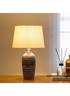 DANUBE HOME Danube Home Hugo Ceramic Table Lamp 30X30X49 E27 Blue Wt2910 | Contemporary Table Lamps | Table Top Lights | Modern Design Indoor Lighting For Bedroom Dining Living Room  - Image 4