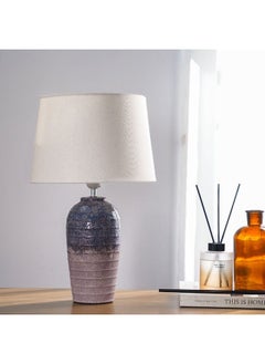 DANUBE HOME Danube Home Hugo Ceramic Table Lamp 30X30X49 E27 Blue Wt2910 | Contemporary Table Lamps | Table Top Lights | Modern Design Indoor Lighting For Bedroom Dining Living Room  - Image 2