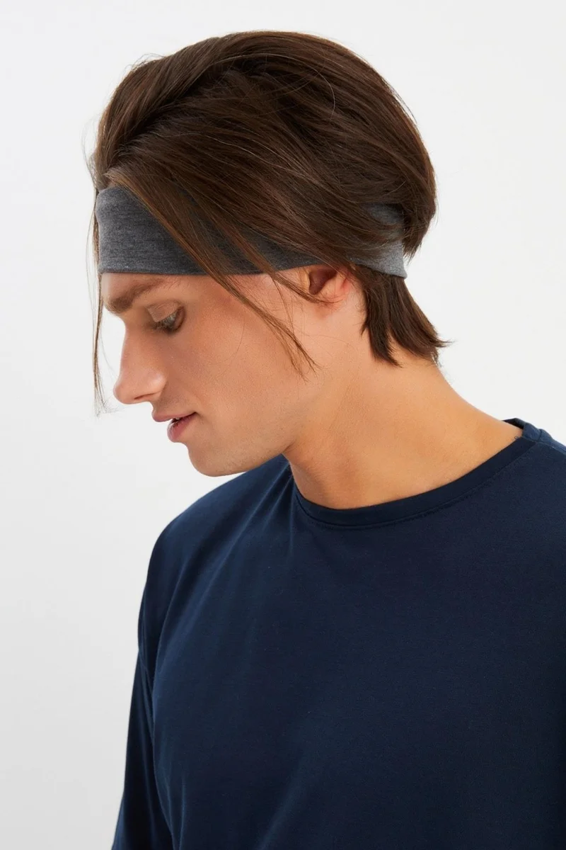 Butikgiz Smoked Men's Cotton Combed Comb, Non-Slip, Sweatproof, Ultra Light, Sports Hair Band Bandana