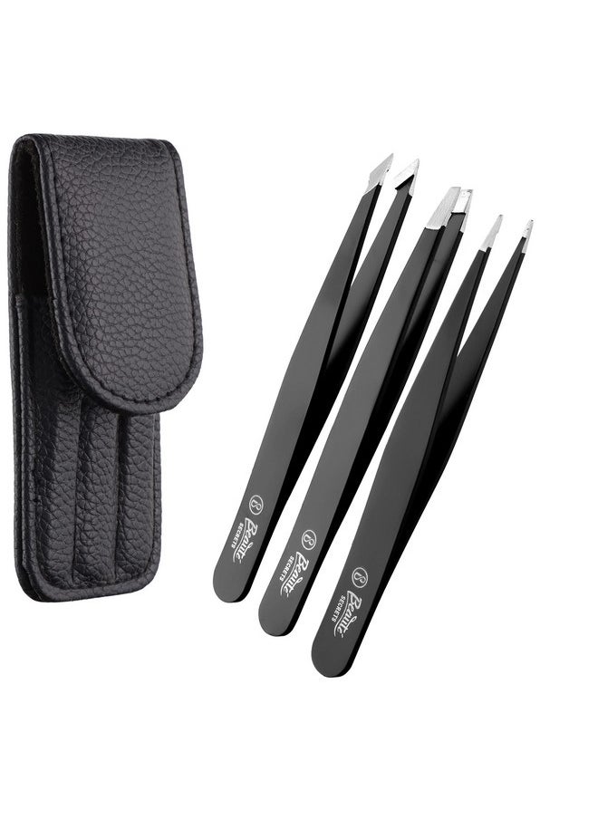 Tweezers Set - Tweezers For Eyebrows - Great Precision Plucker For Facial Hair, Splinter And Ingrown Hair Removal, Hair Threading(Black) - pzsku/ZC5B77BF7C9AC026B4944Z/45/_/1735566971/e9c7ea97-e15d-482b-9ca5-0b53b51b6904