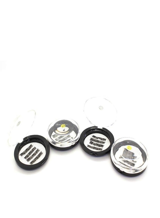 Vinayakart 3D Triple Magnetic Eyelashes Reusable Full Eye Lashes, Ultra Thin False Eyelashes Combo Pack of 8 Pairs (Black) - Image 1