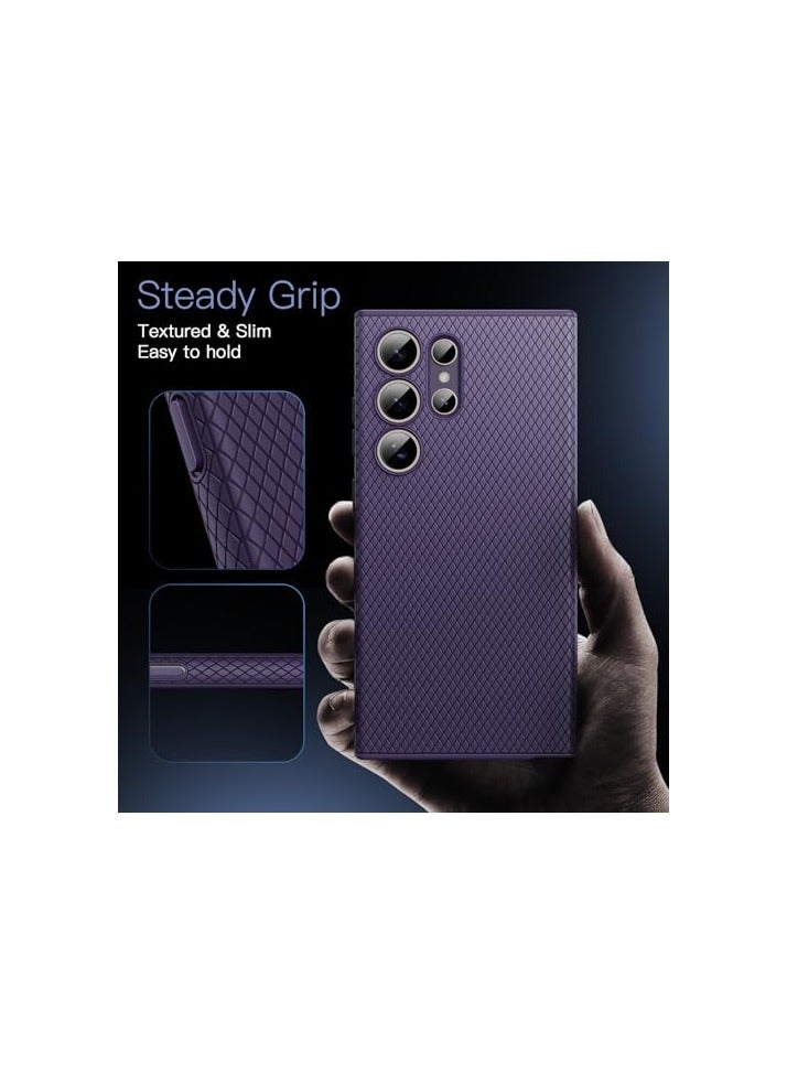 JETech Grip Case for Samsung Galaxy S24 Ultra, Soft TPU Slim Fit Protective Phone Cover with Camera Lens Full Protection, Shockproof (Titanium Violet) - Image 5