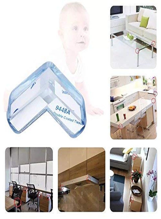 Sakar Silicone Table Corner Protector Child Baby Safety Edge Protection Cover for Dressing Table, Bed Corner, Dining Table/Soft PVC Transparent Plastic Baby Safe Guard for Sharp Edges (Pack of 4) - Image 2