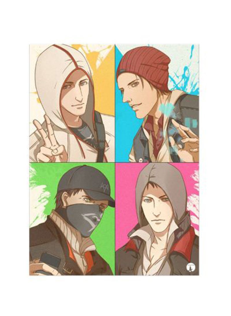 RKN Multiple Video Games Theme Printed Mouse Pad Pink/Blue/Green