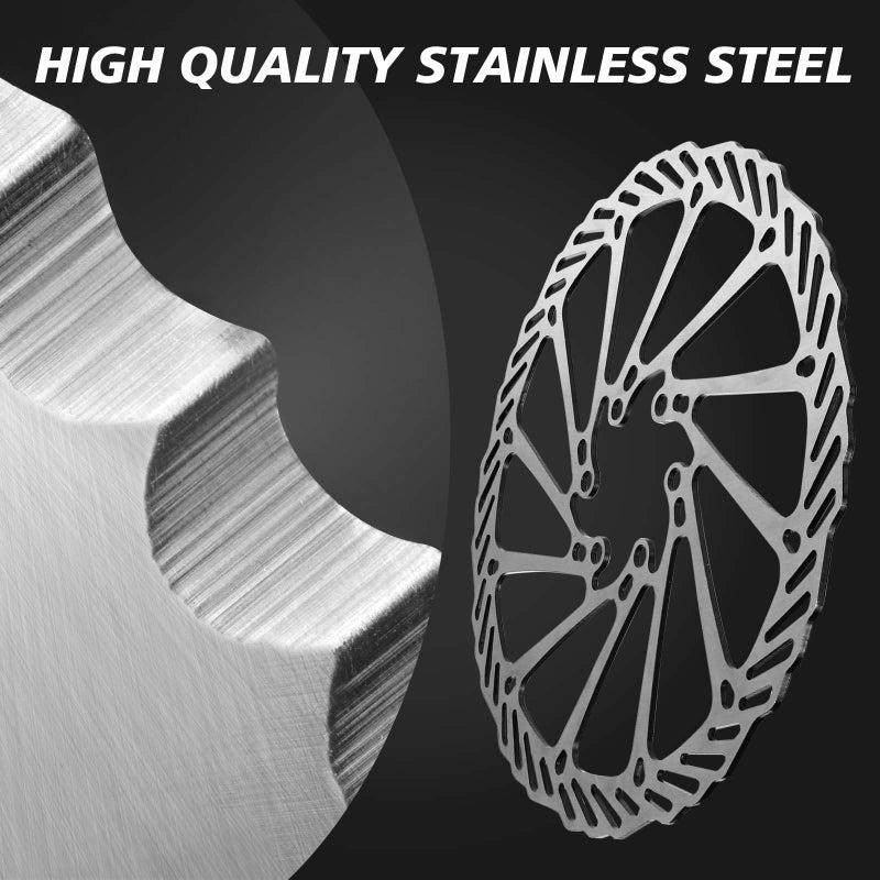 BUCKLOS 140mm 160mm 180mm 203mm MTB Disc Brake Rotor with 6 Bolts, Bicycle Brakes Stainless Steel Rotors M5 Screws, Opposite Hole Distance 44mm, fit Mountain Road Bikes MTB BMX - Image 3