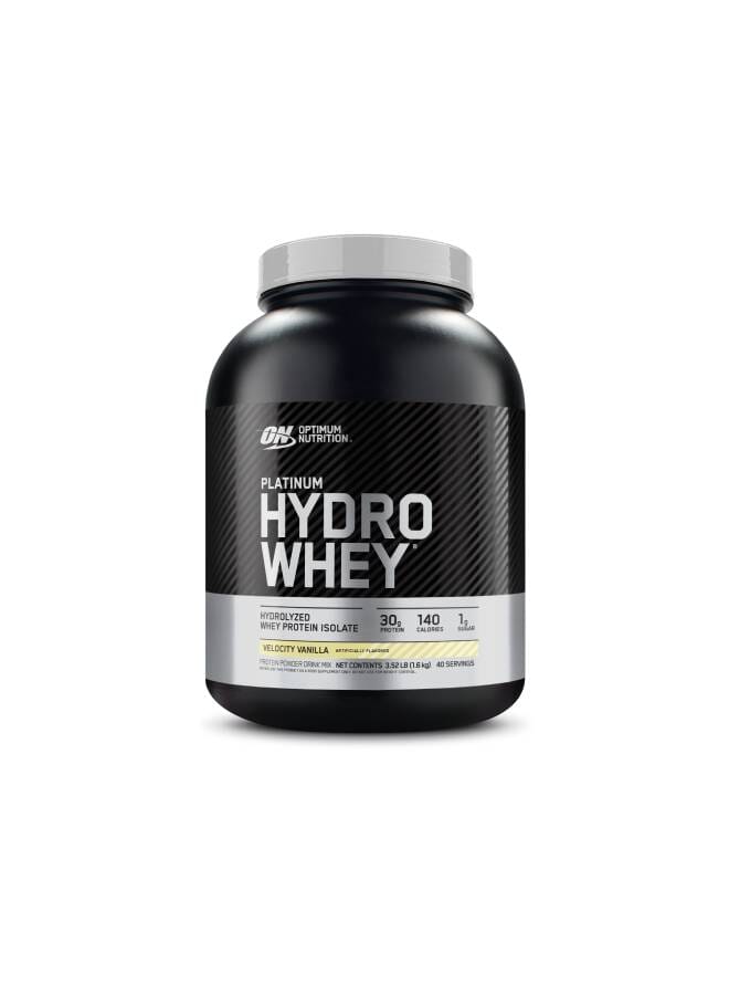 Optimum Nutrition Platinum Hydrowhey Protein Powder, 30 Grams of Protein for Muscle Support, 100% Hydrolyzed Whey Protein Isolate Powder - Velocity Vanilla, 3.52 Lbs, 40 Servings (1.6 KG) - Image 1