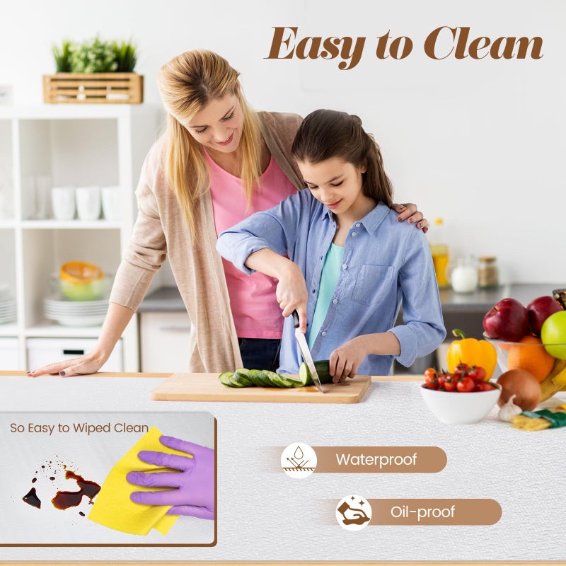 TheBaDaz Drawer Shelf Liner for Kitchen Cabinets, Non Adhesive Slip Resistant Shelf Paper Easy to Clean, Strong Grip Thickened Waterproof Washable Mats for Pantry Shelves Cupboard Dresser(White, 12 in x 10 FT) - Image 4