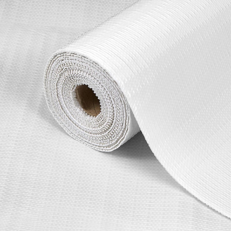 TheBaDaz Drawer Shelf Liner for Kitchen Cabinets, Non Adhesive Slip Resistant Shelf Paper Easy to Clean, Strong Grip Thickened Waterproof Washable Mats for Pantry Shelves Cupboard Dresser(White, 12 in x 10 FT) - Image 1