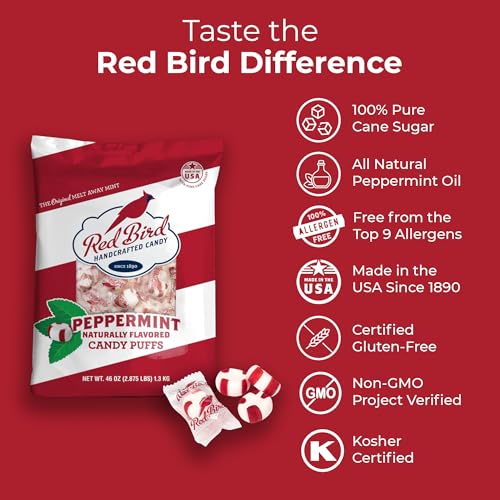 Red Bird Soft Peppermint Candy Soft Mints Individually Wrapped 46 oz Bag - Image 5