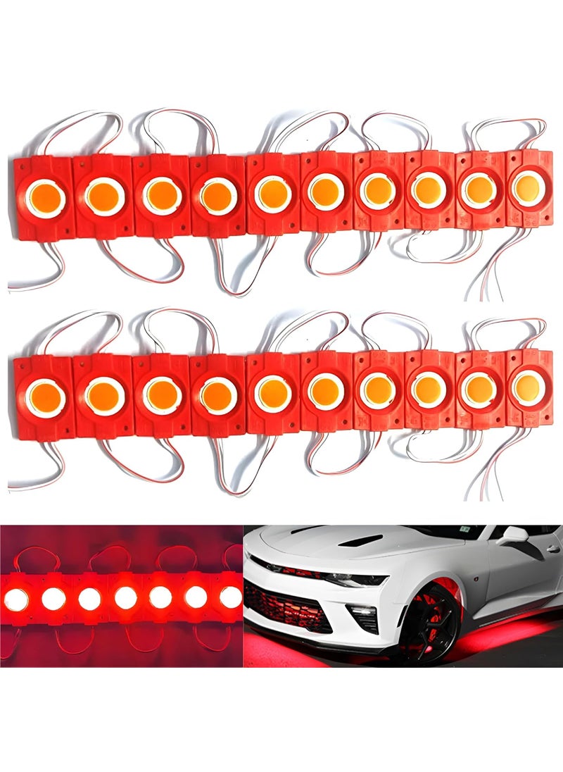 Autozap Autozap 20 Pcs Car Motorcycle Under Glow Led Module Strip Light Interior Light Dash Light Back Up Lamp Car Motorbike Truck Van Red  - Image 1