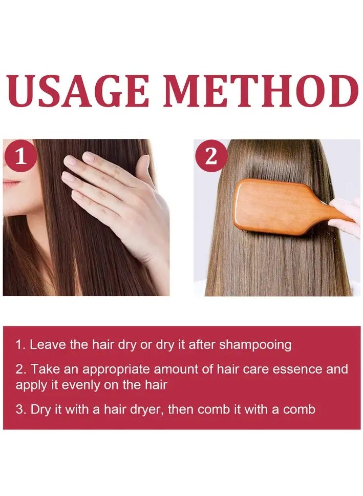 EELHOE 100ml Luxurious Hair Smoothing Essence Serum - Nourish, Thicken, and Soften Hair with Intensive Moisturizing, Anti-Frizz, and Split End Repair Properties - Suitable for Dry, Damaged, and Color-Treated Hair - Image 2